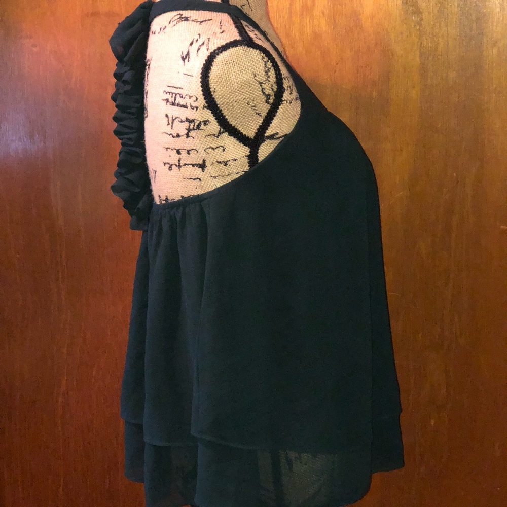NAKED ZEBRA SLEEVELESS BACKLESS BLOUSE SZ SMALL